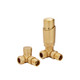 Kartell Design Twin Pack Corner Thermostatic Radiator Valve Brushed Brass Kartell Design Twin Pack Corner Thermostatic Radiator Valve Brushed Brass